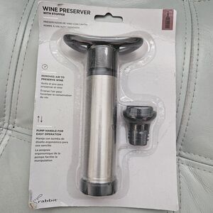 Rabbit Silver Wine Preserver with Stopper